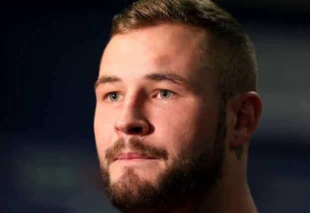 Zak Hardaker during the 2017 Betfred Super League Grand Final press conference at Old Trafford - just three days before his failed drugs test emerged.