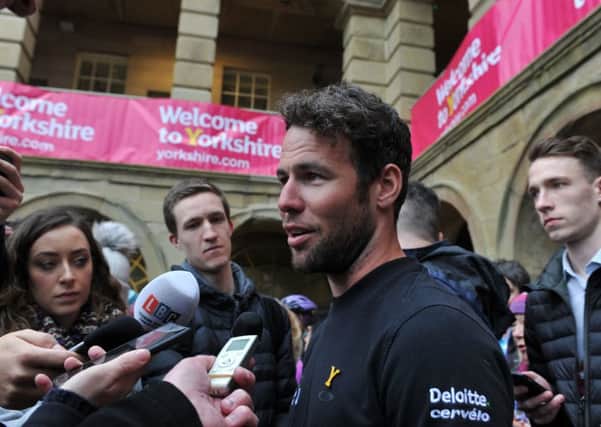 Halifax's Minster and Piece Hall will provide the backdrop to Tour de Yorkshire cyclists like Mark Cavendish when they start stage four on Sunday.
