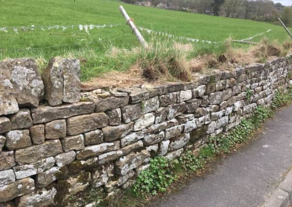The drystone wall hit by the theft.
