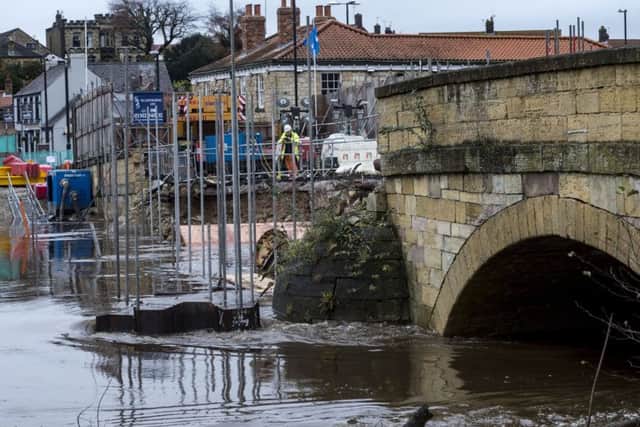 Tadcaster's bridge collapsed in the 2015 flooding