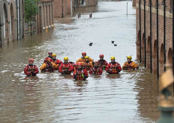 Flood waters in York in 2015. Picture: PA