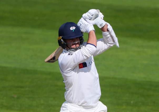 Jack Brooks complemented his impressive bowling display by scoring 21 from 16 balls in Yorkshires second innings but Somerset still emerged comfortable winners (Picture: Alex Whitehead/SWpix.com).