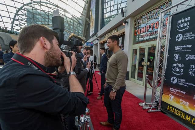 Leeds Rhinos Ryan Hall talks to the media ahead of yesterdays showing of As Good As It Gets? at Everyman Leeds (Picture: James Hardisty).