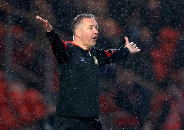 Manager Darren Ferguson saw his side underperform again last night (Picture: Simon Cooper/PA Wire).