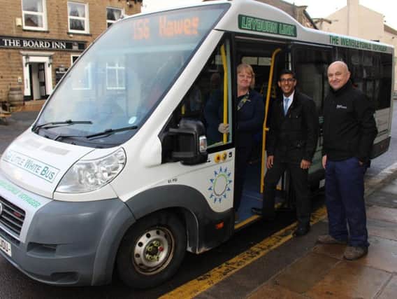 Rishi Sunak pictured with a community transport operator in North Yorkshire.