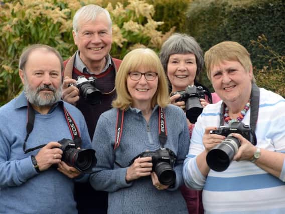 Yorkshire Photographic Union members John Scholey, Alan Stopher, Linda Jackson, Julia Greenwood and Marilyn Roberts. Picture: Scott Merrylees