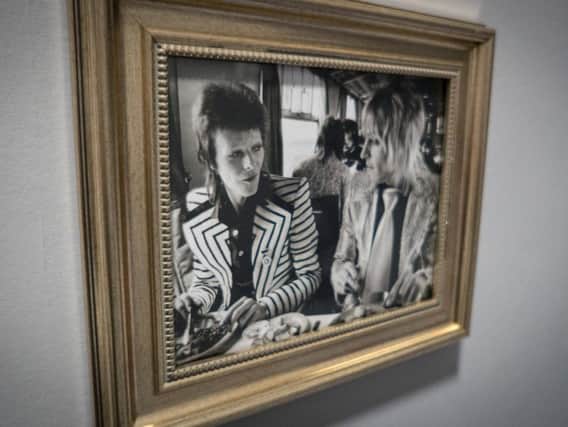Photographs of Bowie and Spiders from Mars are displayed in the themed student house.