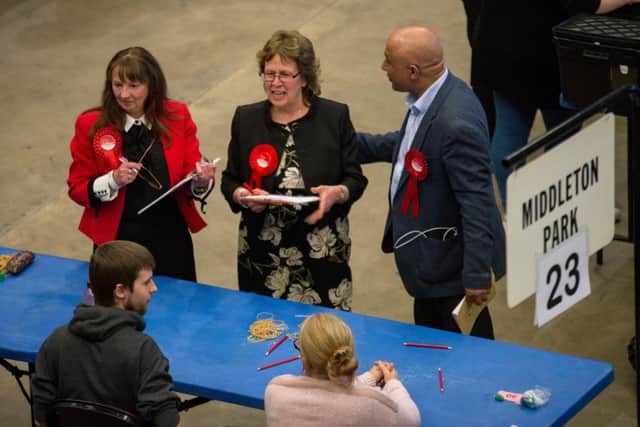4 May 2018. Local elections vote counting for Leeds at First Direct Arena. Coun Judith Blake at the count.