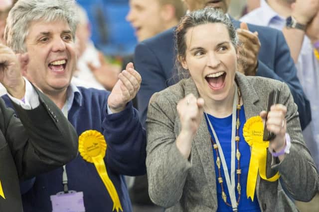 Local Election Count 2018
English Institute of Sport Sheffield
Lib Dem parliamentary candidate Laura Gordon celebrates a win for her party in Sheffield
