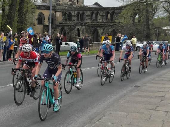 Brian Hume snapped this photo of the riders passing through Pontefract.