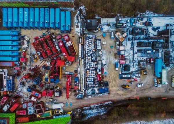 An aerial view of the proposed fracking site at Kirby Misperton.