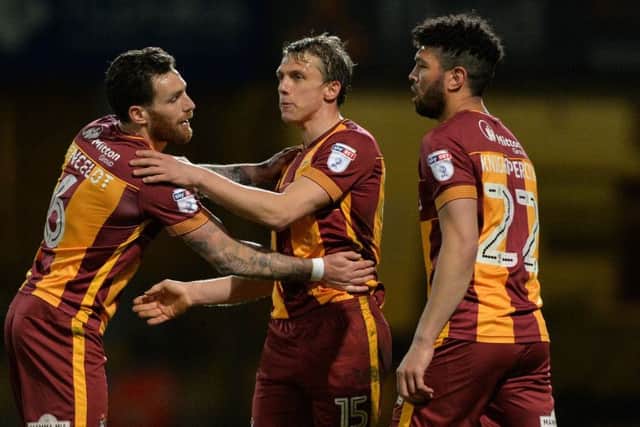 Stephen Warnock's final game at Valley Parade.  Picture: Bruce Rollinson