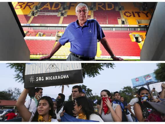 Yorkshire football commentator John Helm was rushed out of Nicaragua after rioting resulted in the deaths of more than 60 people.