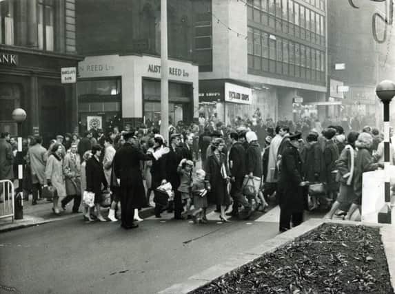 A busy Fargate, Sheffield, in 1965