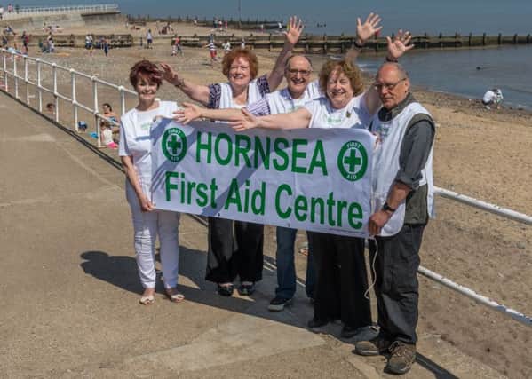 Launch of the new Hornsea First Aid Centre run entirely by volunteers. Pictured Volunteers Christine Parkinson, Anne Padgett, Andy Bullard, Rosie Bullard, and Peter Day.