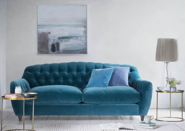 This Butterbump sofa, Â£1,495, from www.loaf.com, is on trend, says Jeanette.