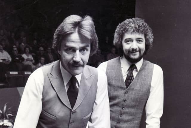 CHARACTERS: 1980s snooker legends, Cliff Thorburn (left) and John Virgo.
