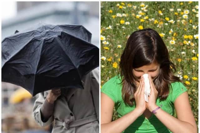 A mix of high pollen and rain will make for a strange weekend in Yorkshire.