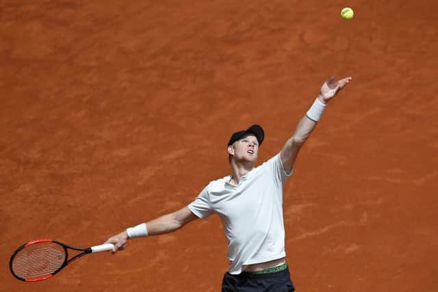 Beverley's Kyle Edmund was beaten in three sets by Canada's Denis Shapovalov in the Madrid Open quarter-finals (Picture: Paul White/AP).