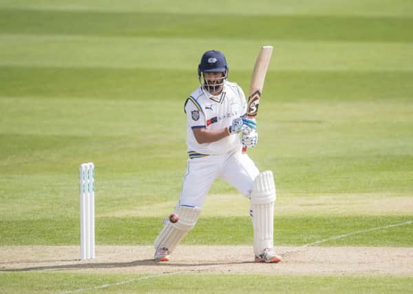 Cheteshwar Pujara struggled to make an impact in Yorkshire's first innings at The Oval. Picture: Allan McKenzie/SWpix.com