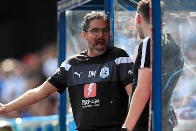 Huddersfield Town manager David Wagner speaks to an official on the touchline. Picture: Mike Egerton/PA