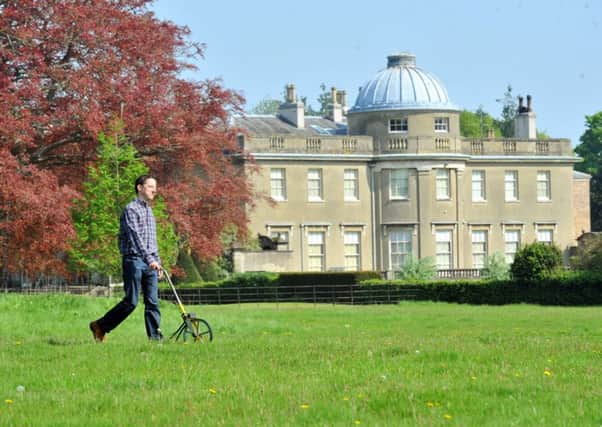 Richard Ashworth from Outdoor Shows Ltd at Scampston Hall near Malton, marking out the area where the Yorkshire Game and Country Fair takes place on May 19-20.