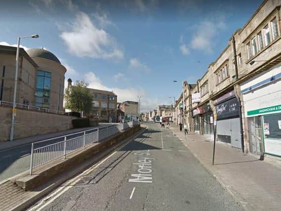 The member of the public was approached by a reported rape victim in Morley Street, Bradford. Picture: Google