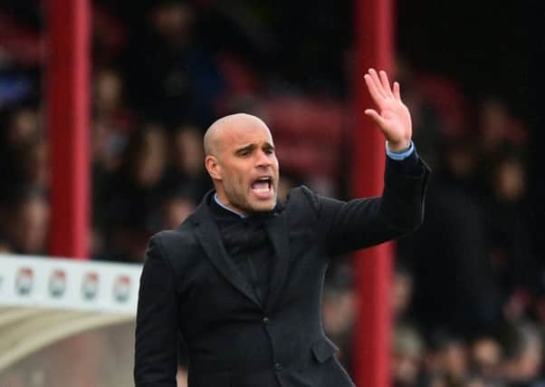 Grimsby Town manager Marcus Bignot shouts instructions during his time as Grimsby Town manager. Picture: Getty Images