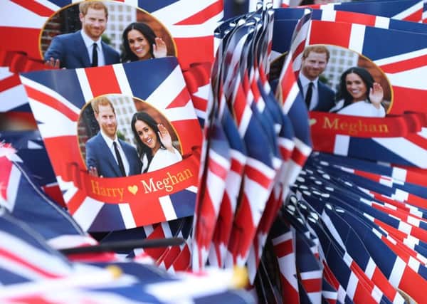 Souvenirs in Windsor ahead of the wedding of Prince Harry and Meghan Markle. PIC: PA