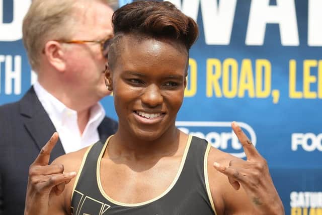 Nicola Adams during the weigh-in at Leeds Civic Hall. (Picture: Nigel French/PA Wire)