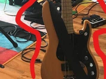 One of the stolen guitars