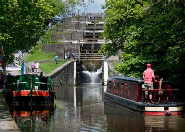 The Five Rise Locks was a focal point of Bingley Canal Festival. Pictures by Mark Bickerdike.