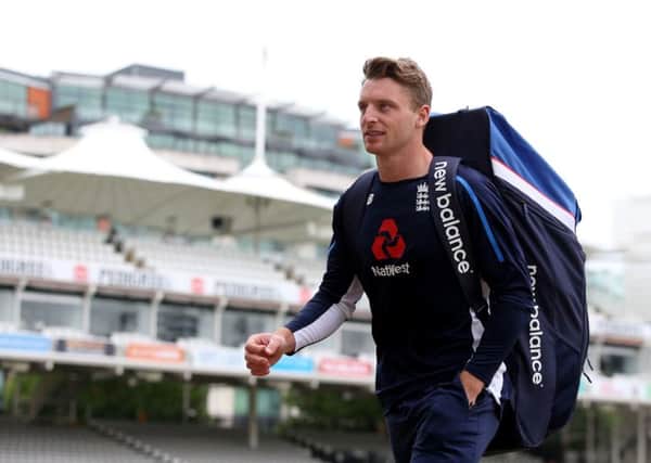 England's Jos Buttler pictured ahead of Monday's nets session at Lord's (Picture: Steven Paston/PA Wire).