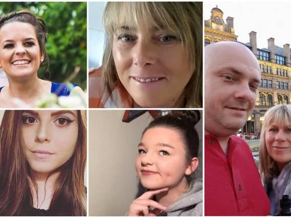 Clockwise from top left, Kelly Brewster, Wendy Fawell, Marcin and Angelika Klis, Sorrell Leczkowski and Courtney Boyle.