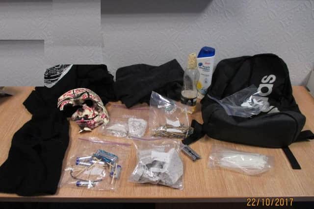 A rucksack recovered by police.  Photo: North Yorkshire Police