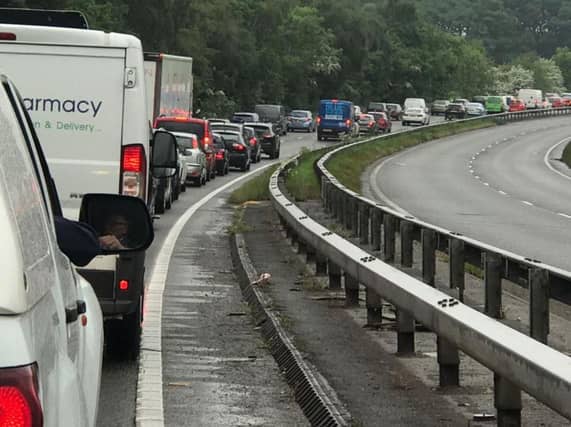 Standing traffic on the Dronfield bypass