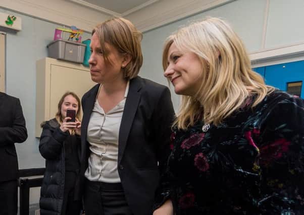 Batley and Spen MP Tracy Brabin and Loneliness Minister, Tracey Crouch, visit a scheme to combat loneliness.