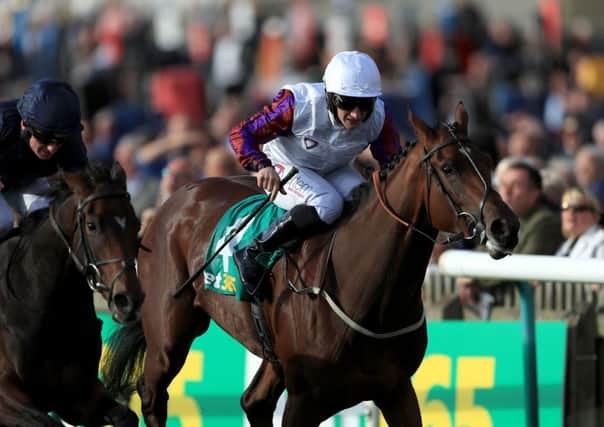 Laurens ridden by PJ McDonald wins the bet365 Fillies' Mile during day one of the Dubai Future Champions Festival at Newmarket. Picture: Tim Goode/PA Wire.