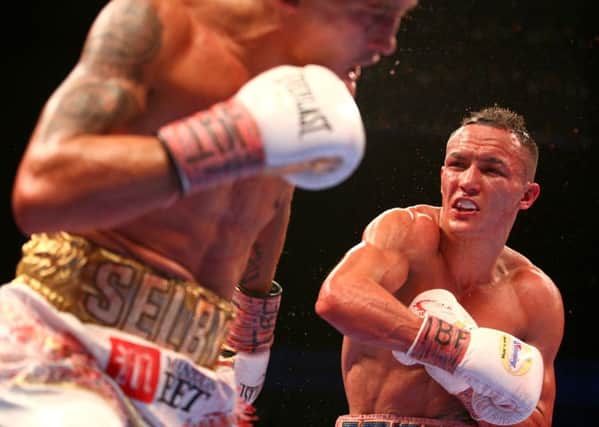 Josh Warrington in world title-winning action against Lee Selby. PIC: Dave Thompson/PA Wire