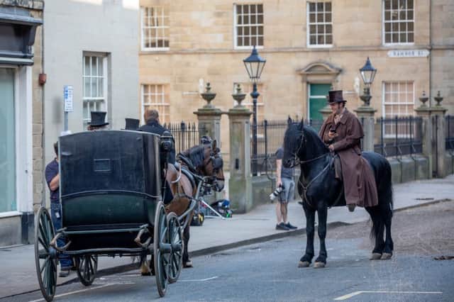 Monday 28th May 2018
Picture Credit Charlotte Graham

Picture Shows Filming of the New Series of BBC Drama Gentleman Jack 


Doctor Foster star Suranne Jones in period costume as she films new BBC drama Gentleman Jack, in the Centre of Huddersfield