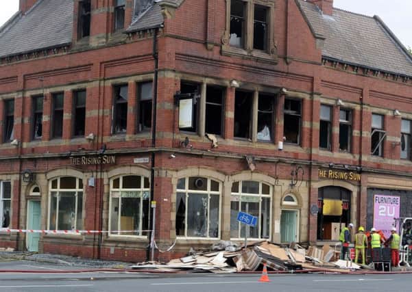 Date:11th May 2013.
Damage caused by a fire at The Rising Sun, Kirkstall Road, Leeds.