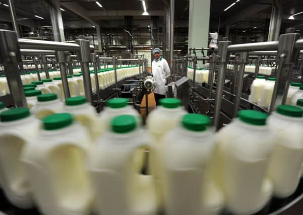 11 may 2011.
Yorkshire Post Environment Awards.
Robin Dearden in the bottling plant at Arla Foods, Stourton, Leeds.