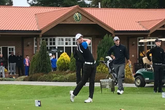 Lindrick's Callum Macfie, who finished runner-up only on countback, pictured in action in the Yorkshire Boys' championship at Malton & Norton.